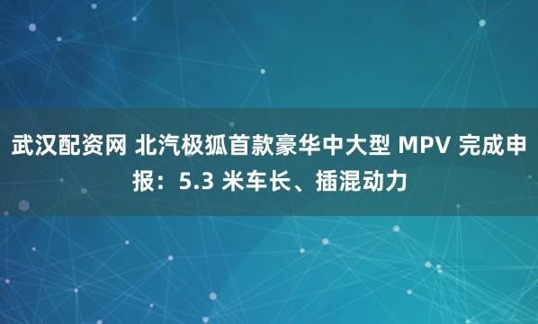 武汉配资网 北汽极狐首款豪华中大型 MPV 完成申报：5.3 米车长、插混动力